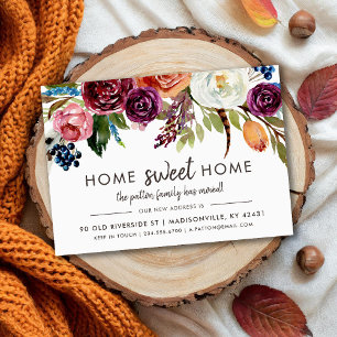 Autumn Boho Blooms Magnetic Flytta Announcement