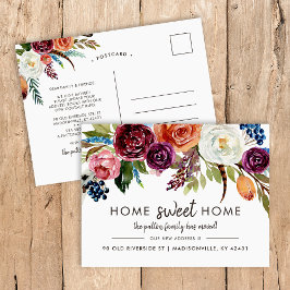 Autumn Boho Blooms Ny adress Flytta Meddelande