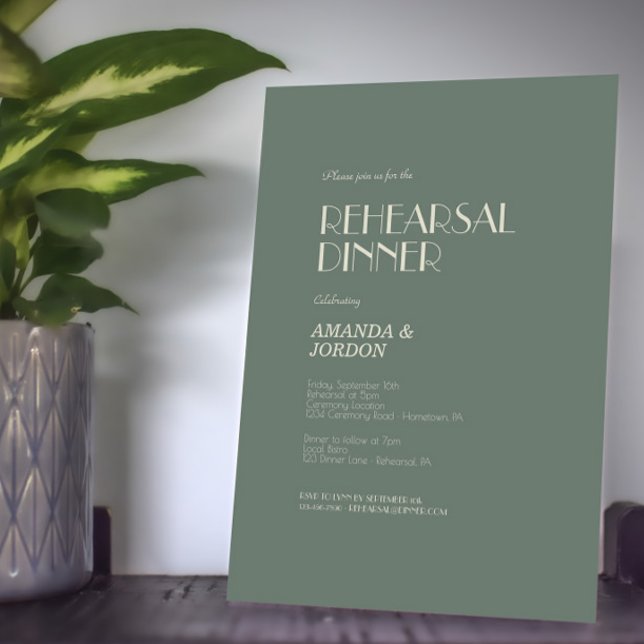 Autumn Boho Deco | Återkallningsmiddag för Grönt Inbjudningar (Skapare uppladdad)