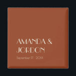 Autumn Boho Deco | Rust Bröllop Magnet<br><div class="desc">Den här hösten Boho Deco | Rust bröllop-magnet skapar en enkel och mångsidig strålande öken eller land westerna tema för din giftermål firande. Med den brända orangen, terracotta, rost, koppar-färg, i kombination med den minimalistiska utformningen av vanlig beige, kan man använda en klassisk blandning och matcha med andra färger i...</div>