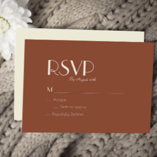 Autumn Boho Deco   Rust Bröllop OSA-kort OSA Kort
