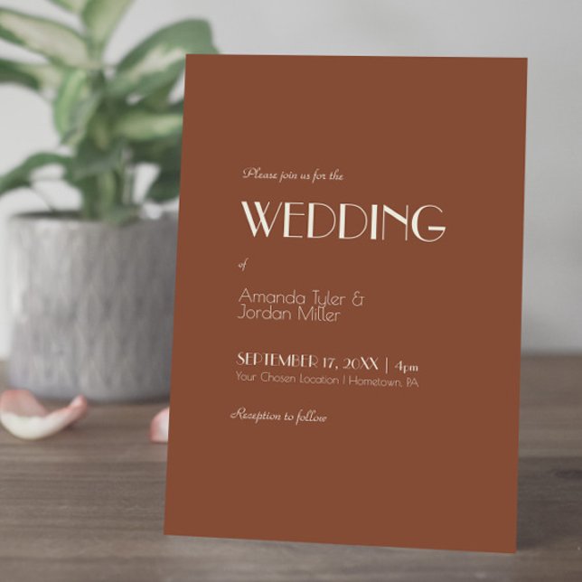 Autumn Boho Deco | Rust på en Bröllop Inbjudningar (Skapare uppladdad)