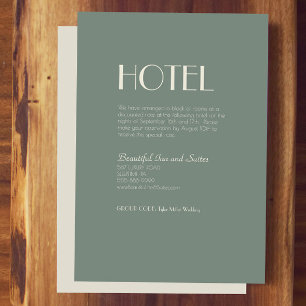 Autumn Boho Deco Sage Grönt Bröllop Hotel Tilläggskort