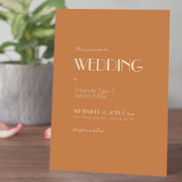 Autumn Boho Deco | Terracotta Bröllop Inbjudningar