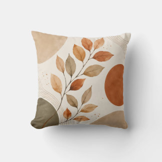 Autumn Botanical Leaves Decorative Pillow Kudde