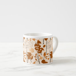 Autumn Botanical Leaves Minimalist Mug Espressomugg