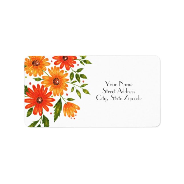 Autumn Bouquet Adressetikett (Framsidan)