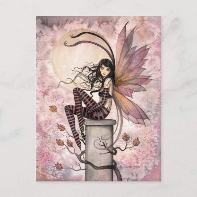Autumn Breezes Fairy Fantasy Art by Molly Harrison Vykort (Framsida)