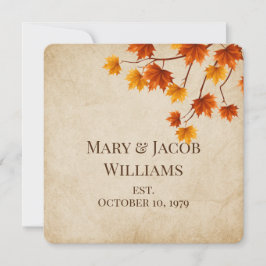 Autumn Bröllop Vow Renewal Inbjudningar