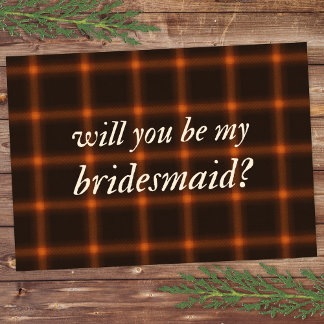 Autumn Brown Orange Flanals Allt mer Bridesmaid Kort