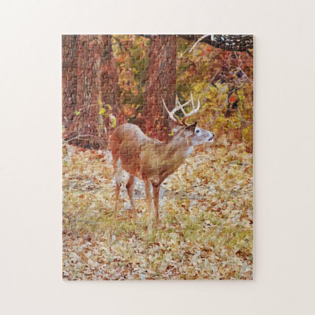 Autumn Buck Hjort Art Puzzle Pussel (Vertikal)