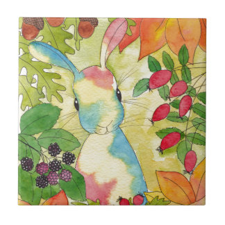 Autumn Bunny av Peppermint Art Kakelplatta