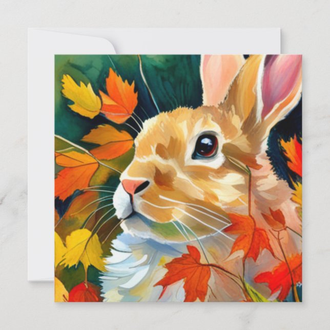 Autumn Bunny Julkort (Framsida)