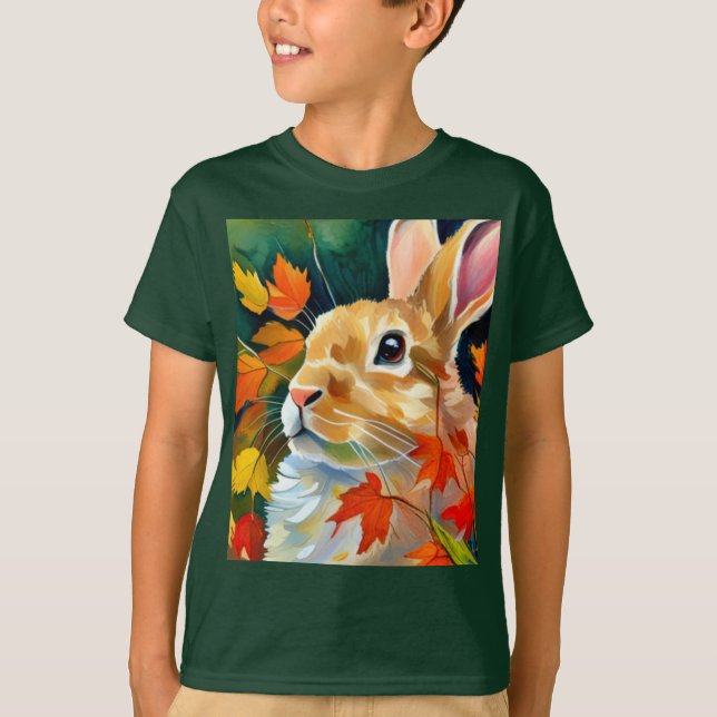 Autumn Bunny T Shirt (Framsida)