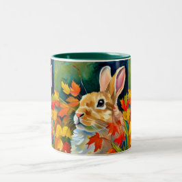 Autumn Bunny Två-Tonad Mugg