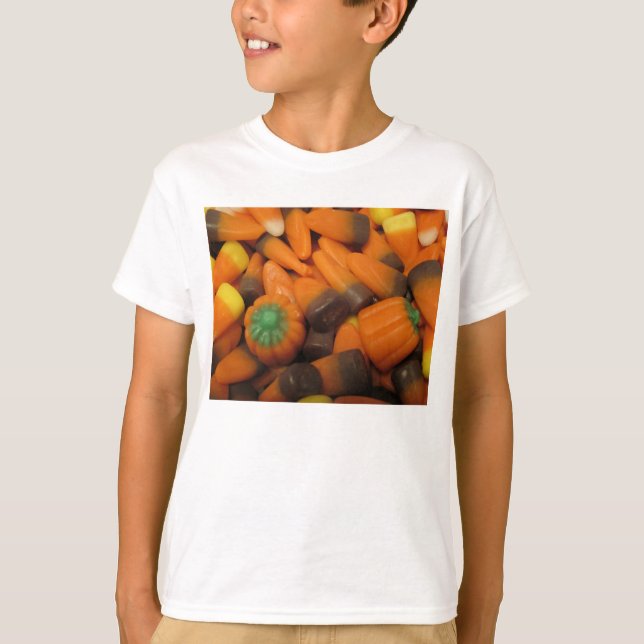 Autumn Candy corn Kids Basic T-Shirt (Framsida)