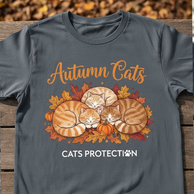 Autumn Cats T-Shirt | Official Cats Protection  (Skapare uppladdad)