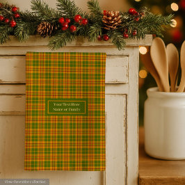 Autumn Checkered Dish Towel Personalized Gift Idea Kökshandduk