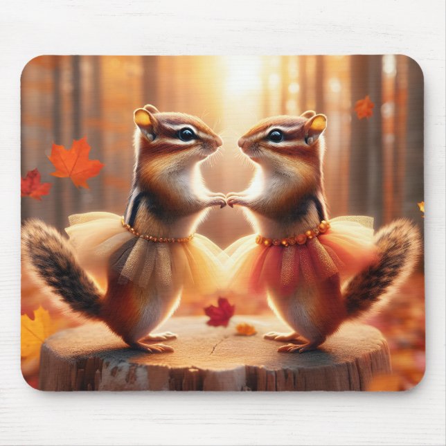 Autumn Chipmunks Dancing Musmatta (Framsidan)