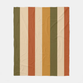 Autumn Color Block Fleece Blanket 