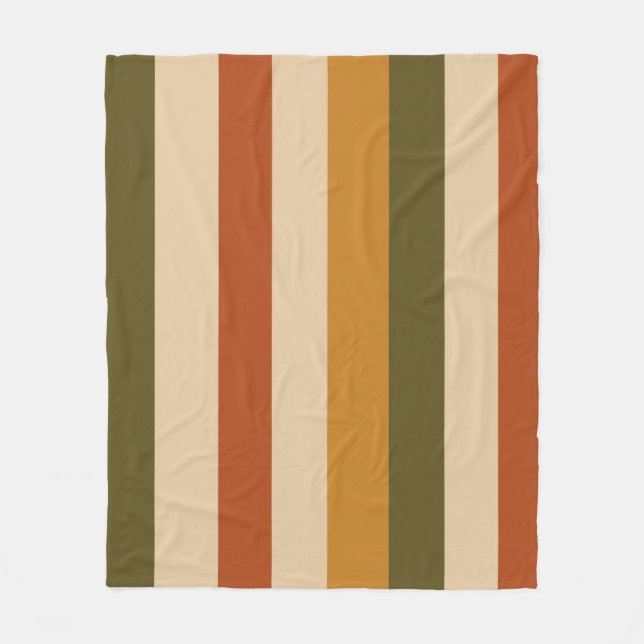 Autumn Color Block Fleece Blanket  (Framsidan)