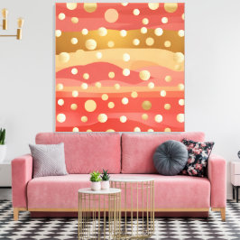 Autumn coloured Dunes with polka dot snow Canvastryck