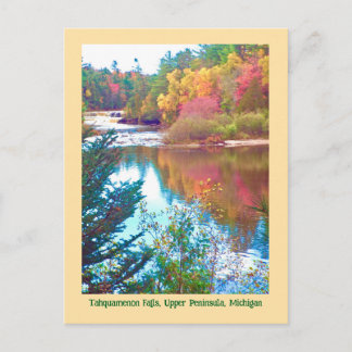Autumn Comes To Upper Peninsula, Michigan Postcard Vykort