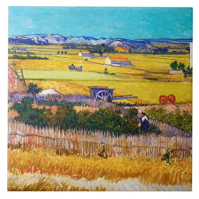 Autumn Countryside, Van Gogh Kakelplatta (Framsidan)