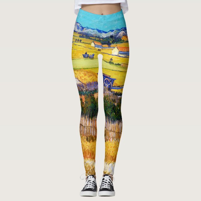 Autumn Countryside, Van Gogh Leggings (Framsida)