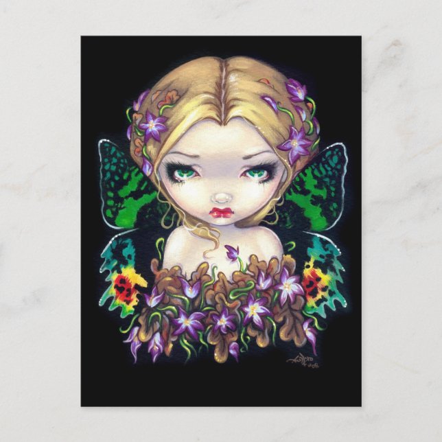 "Autumn Crocus Fairy" vykort (Framsida)