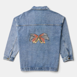 Autumn Crystal-Winged Women's Jean Jacka, Denim