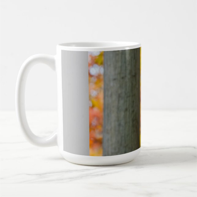 Autumn Curiosity: Monkeys at the Zoo in Fall Kaffemugg (Vänster)