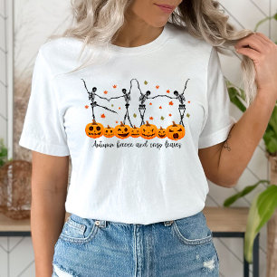 Autumn Dancing Skeleton T Shirt