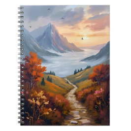 Autumn Daydreams | Fall Mountain Landscape Painted Anteckningsbok