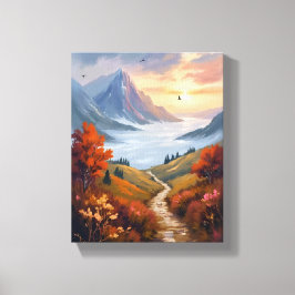Autumn Daydreams | Fall Mountain Landscape Painted Canvastryck
