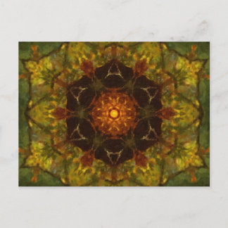 Autumn Delight Kaleidoscope Art 5 Vykort