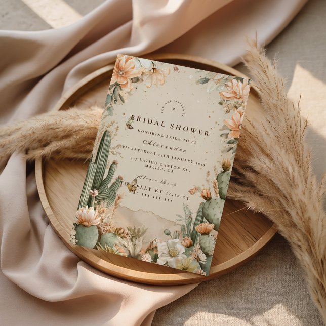 Autumn Desert Floral Bridal Shower Inbjudningar (Skapare uppladdad)