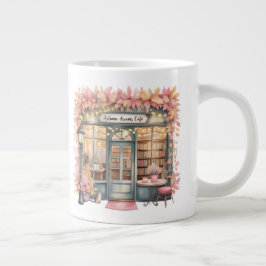 Autumn Dreams Café Mug — Cozy Floral Bookshop Jumbo Mugg