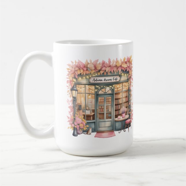 Autumn Dreams Café Mug — Cozy Floral Bookshop  Kaffemugg (Vänster)