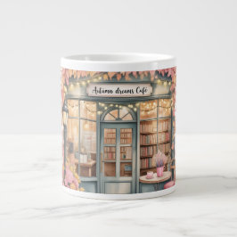 Autumn Dreams Café Tasses — Cozy Floral Bookshop Jumbo Mugg