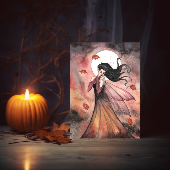 Autumn Dreams Gothic Fairy Fantasy Art Hälsningskort (Skapare uppladdad)