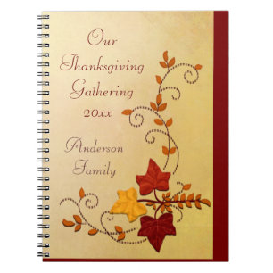 Autumn Elegance Helgdag Notebook Anteckningsbok Med Spiral
