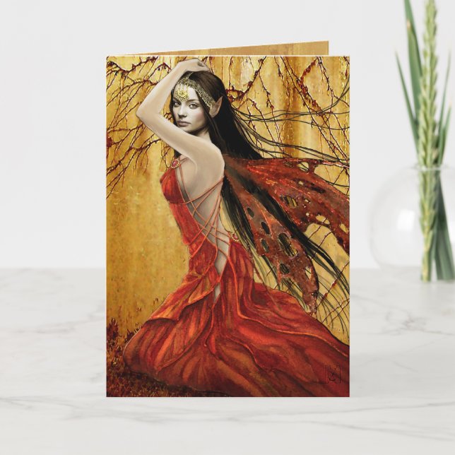 Autumn Fairy Card Kort (Framsida)