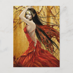 Autumn Fairy Postcard Vykort