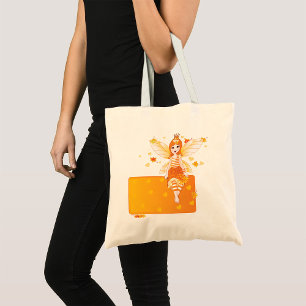 Autumn Fairy Princess med Orange Löv och Krona Tygkasse
