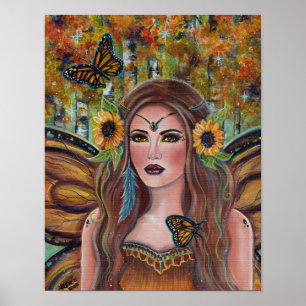 Autumn Fairy Queen by Renee Lavoie Poster