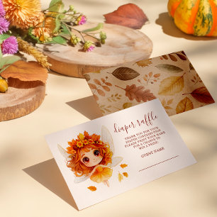 Autumn Fairy Woodland Diaper Raffle Tilläggskort