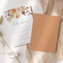 Autumn Fall Botanical Terracotta | Babyskor Inbjudningar