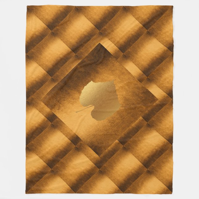 Autumn Fall Cooper Lövs Geometrical Fleecefilt (Framsidan)