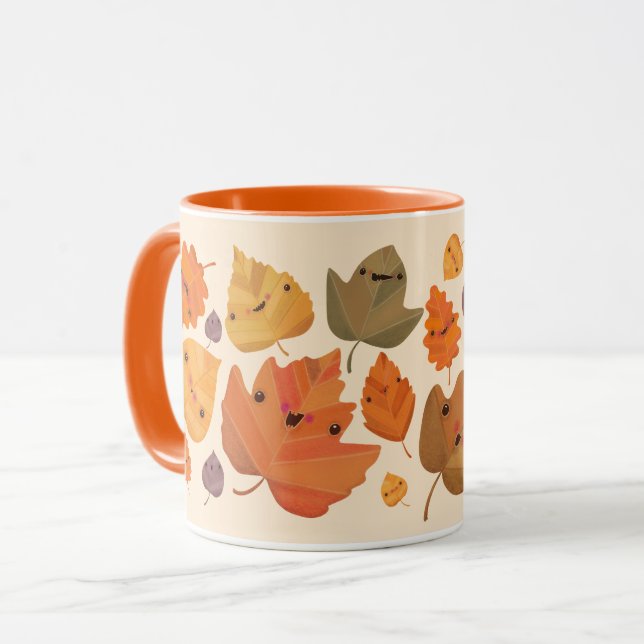 Autumn Fall Halloween Thanksgiving Cute Mugg (Framsida vänster)